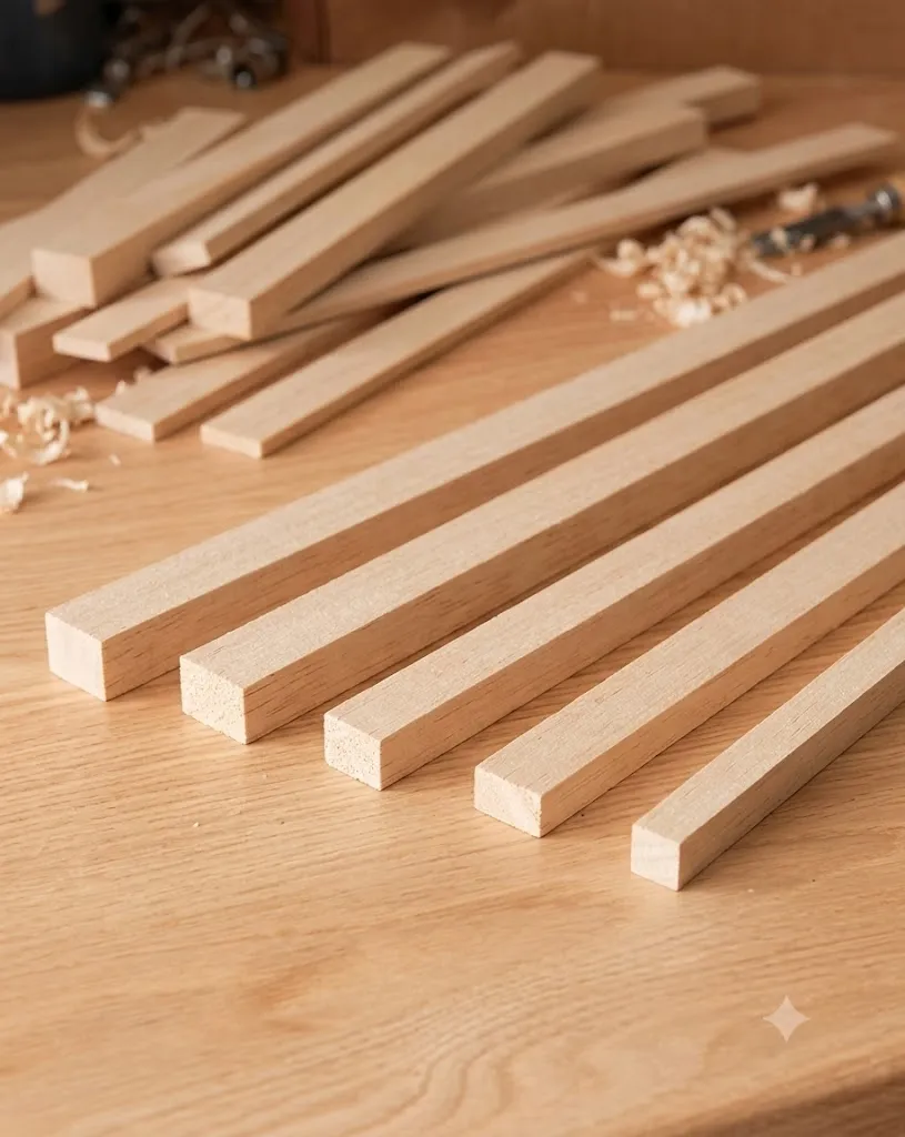 Madera de balsa terminada
